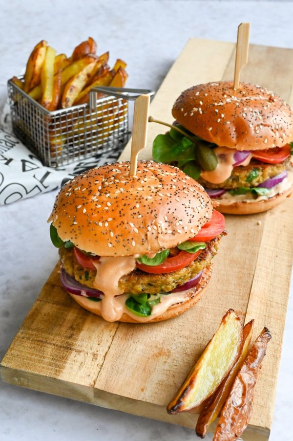 Zwamburger (hamburger van oesterzwam)