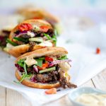 Broodje oesterzwam zwarma (oesterzwam shoarma)