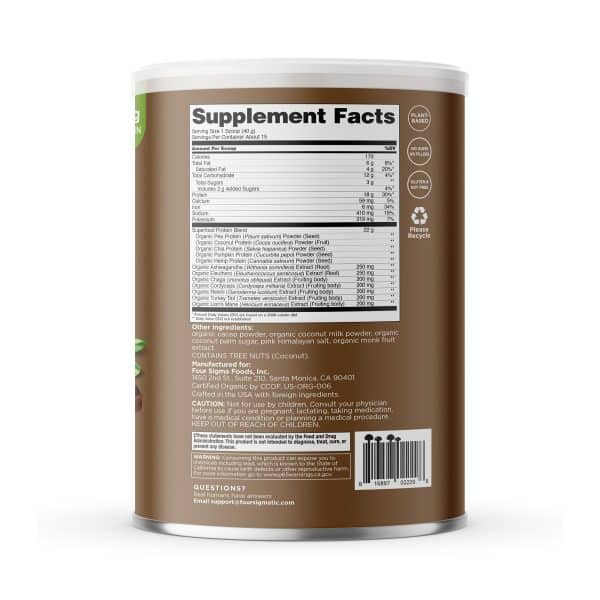 Creamy Cacao Eiwitpoeder van Four Sigmatic - Afbeelding 2